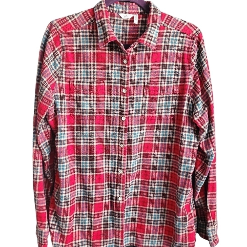 Woolrich Mens Flannel Button Down Shirt Sz XL‎